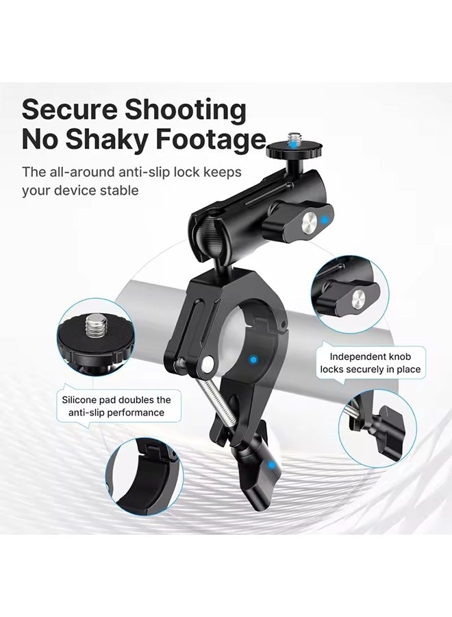 يولانزي حامل Ulanzi CM025 لمقود الدراجة/الدراجة النارية، محول كاميرا الحركة دوار بزاوية 360 درجة لكاميرا GoPro Hero 13 و12 و11 وInsta360 - Image 2