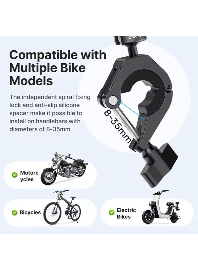 يولانزي حامل Ulanzi CM025 لمقود الدراجة/الدراجة النارية، محول كاميرا الحركة دوار بزاوية 360 درجة لكاميرا GoPro Hero 13 و12 و11 وInsta360 - Image 3