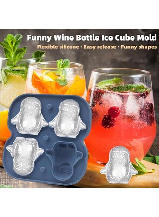 Penguin shaped ice cube trays-3D ice cube mold，Easy to release for Whiskey Cocktails, Brandy, coffee and Juice Beverages - Image 2