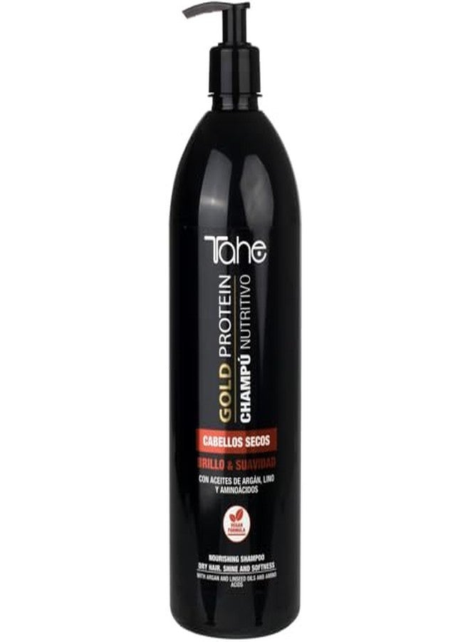 Tahe Gold Protein For Dry Hair Kit - Shampoo 1000ml + Mask 1000ml - Nourishing & Softness - Image 2