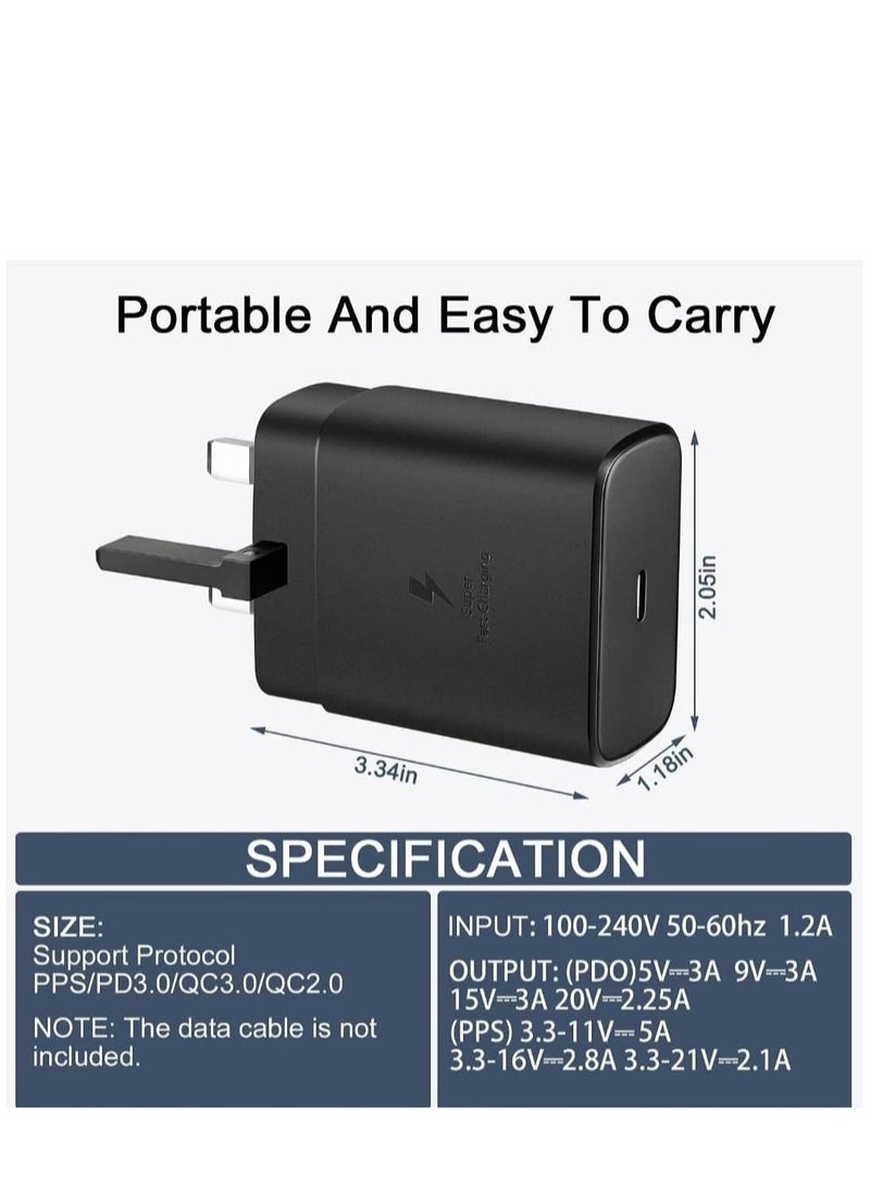 Samsung 45W Super Fast Charger with 5FT USB-C Cable: Type-C Adapter for Galaxy S23 Ultra, S23, S23+, S22, and S22 Ultra - Image 2