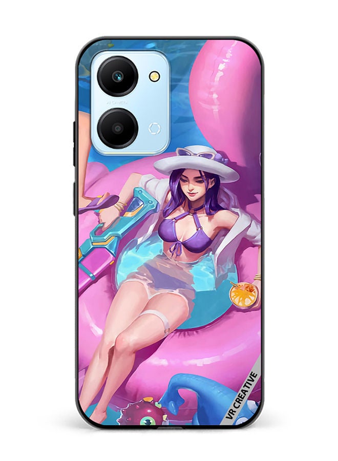 VR CREATIVE Protective Case Cover For Honor Play7T Caitlyn Pool party League Of Legends Design Multicolour - Image 1