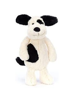 Jellycat Cuddly Bashful Puppy, Black/Cream, Medium, Bas3Bcp  - Image 5