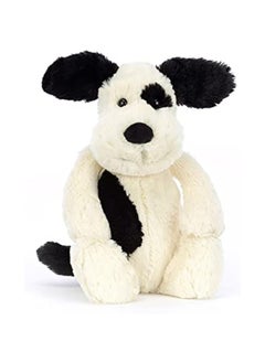 Jellycat Cuddly Bashful Puppy, Black/Cream, Medium, Bas3Bcp  - Image 1