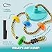 TURFEE Tree Swing for Kids Blue Climbing Rope Tree with Platforms and Disc Seat Single Disc Seat and Climbing Rope Set wCarabiner 4 Ft Strap Treehouse and Outdoor Playground Blue - Image 4