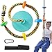 TURFEE Tree Swing for Kids Blue Climbing Rope Tree with Platforms and Disc Seat Single Disc Seat and Climbing Rope Set wCarabiner 4 Ft Strap Treehouse and Outdoor Playground Blue - Image 3
