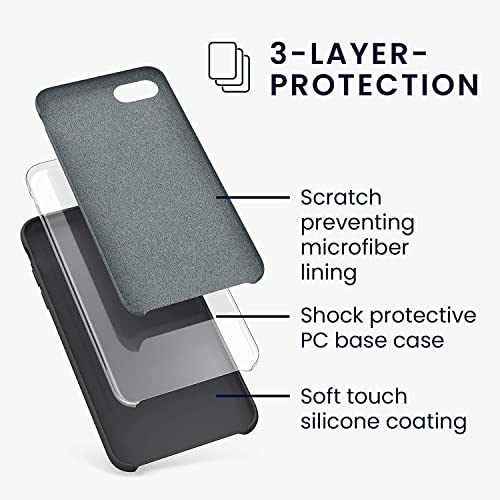 VONZEE Liquid Silicone Soft Back Cover for iPhone 6 Plus & 6s Plus Case, Shockproof Slim Camera & Full Body Protection Non Yellowing Cover with Microfiber Lining & Logo Cut (5.5 Inch) -Black - Image 4