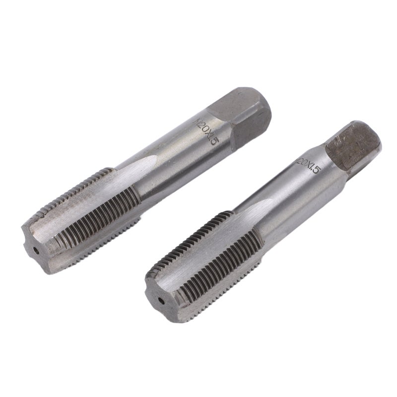 Straight Flute Hand Tap Set: M20x1.5 High Speed Steel Tap - Rapid Chip Removal Precise Threading Tool for General Purpose Metalworking & Blind Hole Tapping - Image 5
