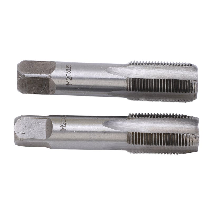 Straight Flute Hand Tap Set: M20x1.5 High Speed Steel Tap - Rapid Chip Removal Precise Threading Tool for General Purpose Metalworking & Blind Hole Tapping - Image 3