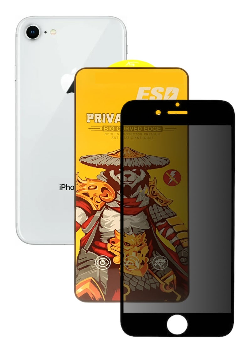 ESD Tempered Dustproof Privacy Glass Screen Protector Compatible For iPhone 8 - Image 1