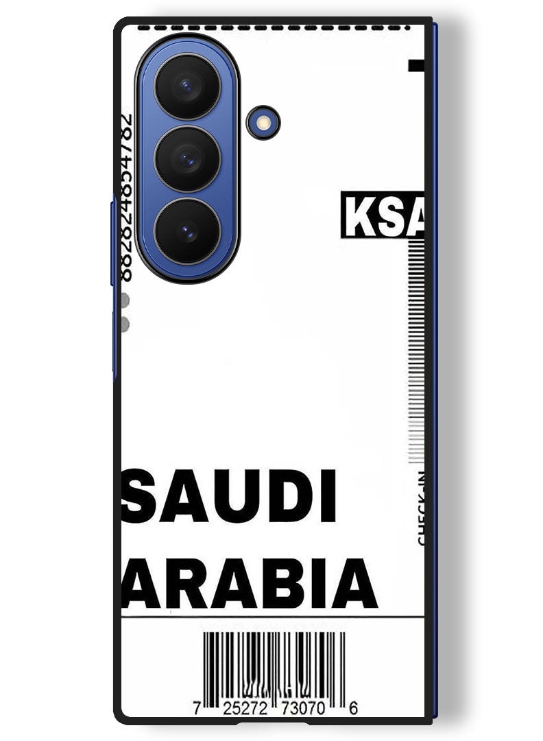 Theodor Case Compatible with Samsung Galaxy Z Fold 7 - 8 Inch Protection Shockproof Bumper Cover Saudi boarding pass - Image 1