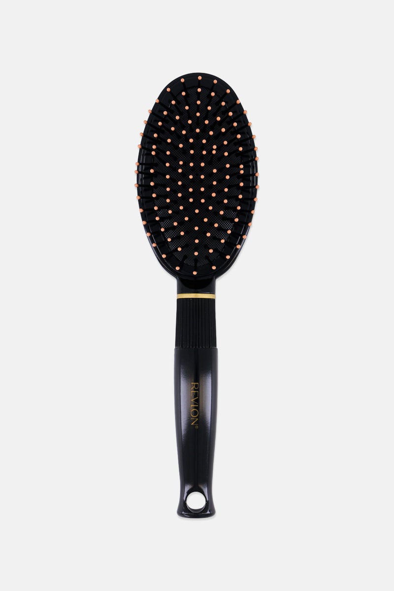 Revlon فرشاة شعر بيضاوية ناعمة لفك التشابك، سوداء - Image 1