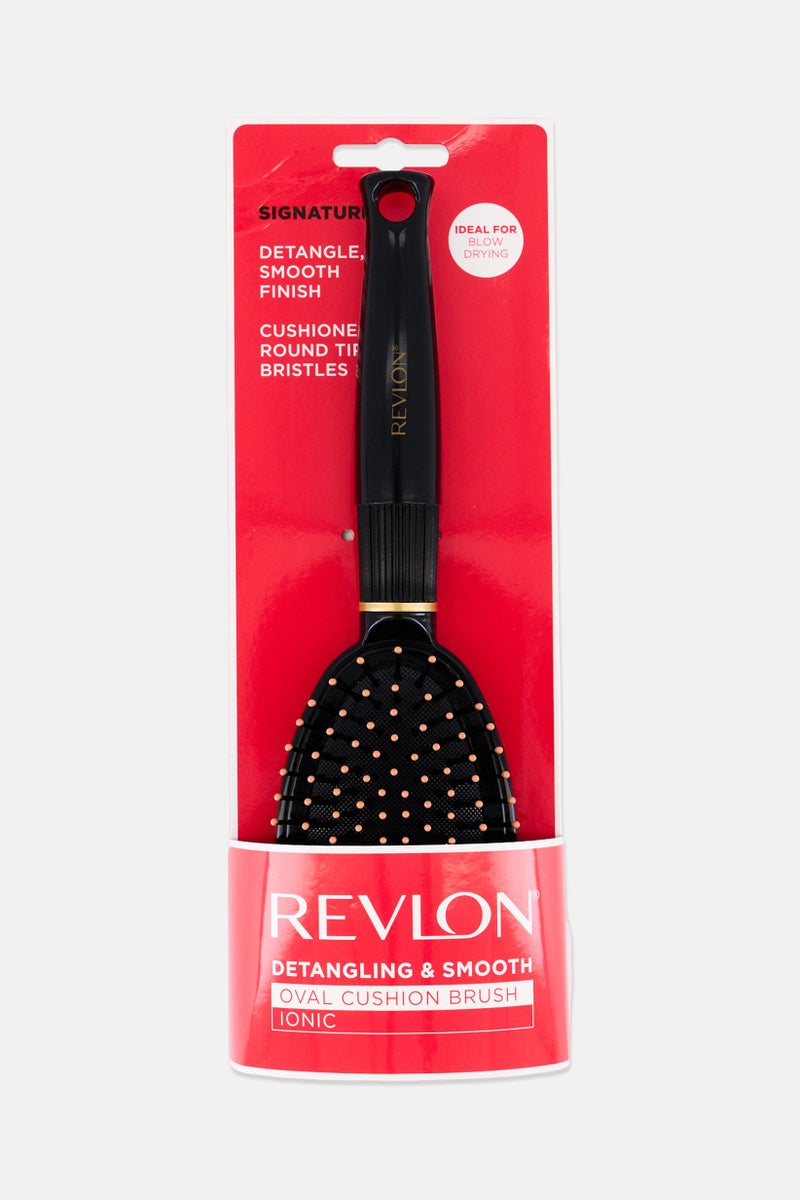 Revlon فرشاة شعر بيضاوية ناعمة لفك التشابك، سوداء - Image 4