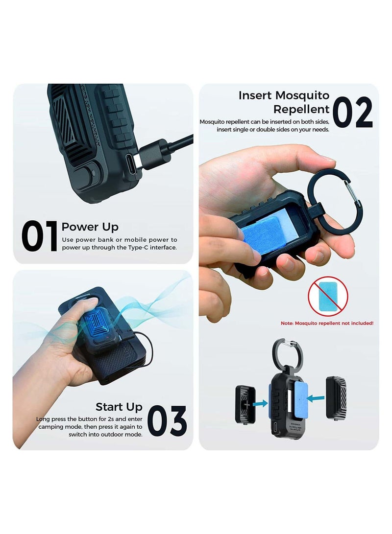 SYOSI Mosquito Repellent for Outdoors Camping Backpacker IPX4 Waterproof Rating Upgrade Type No Batteries Connect Power Supply Not Include Mosquito Repellent Pads  - Image 2