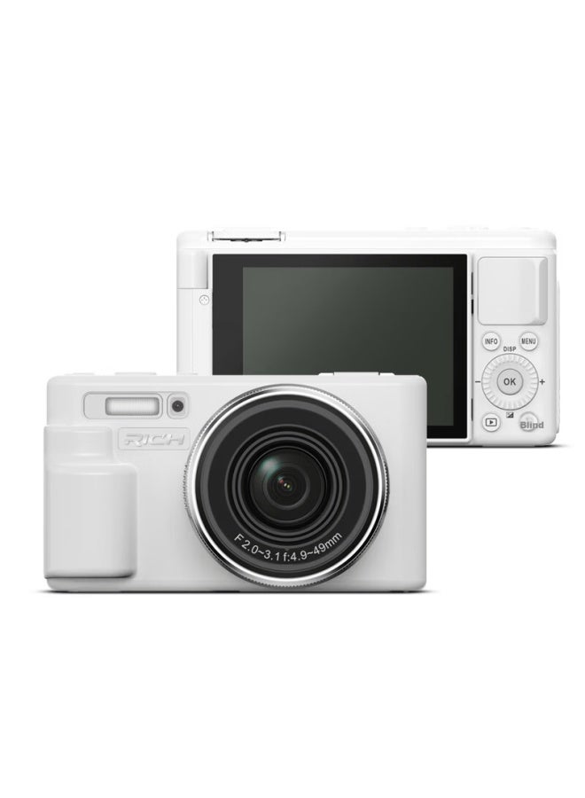 Rich Ly-20l 10x Optical Zoom Selfie Flip Screen Student Digital Camera Birthday Gift For Girls Entry-level Mirrorless Camera Campus Hd Vlog Travel Alternative Ccd White 32gb - Image 5