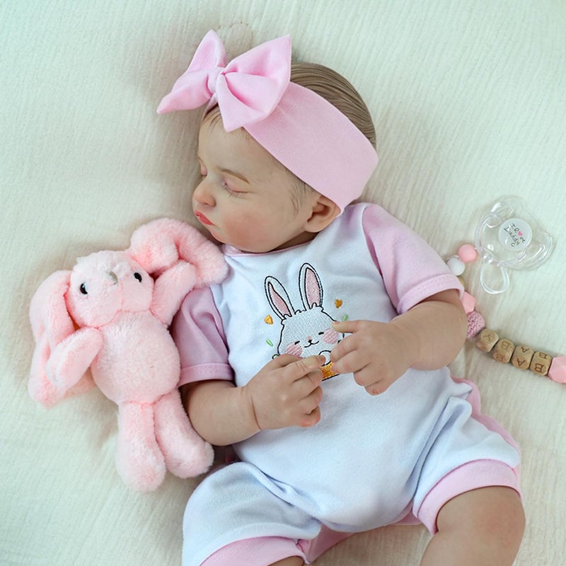 KSBD Realistic Reborn Baby Girl- 20 inch Full Vinyl Lifelike Newborn Baby Dolls, Realistic Real Life Baby Dolls Gift Set for Kids Age 3 + - Image 3