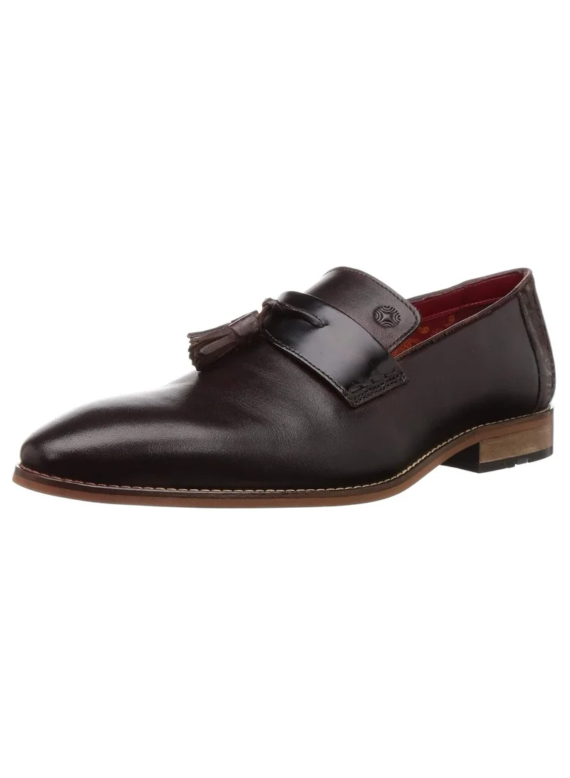 RUOSH Men's Genuine Leather Slip On Dress Shoes Tassels Oxfords Derby Formal Business Party Occasion Modern Styling