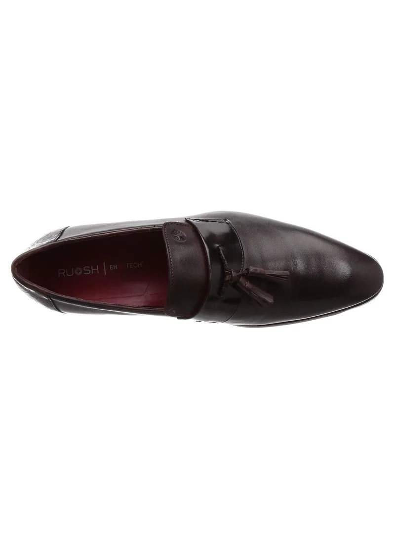 RUOSH Men's Genuine Leather Slip On Dress Shoes Tassels Oxfords Derby Formal Business Party Occasion Modern Styling
