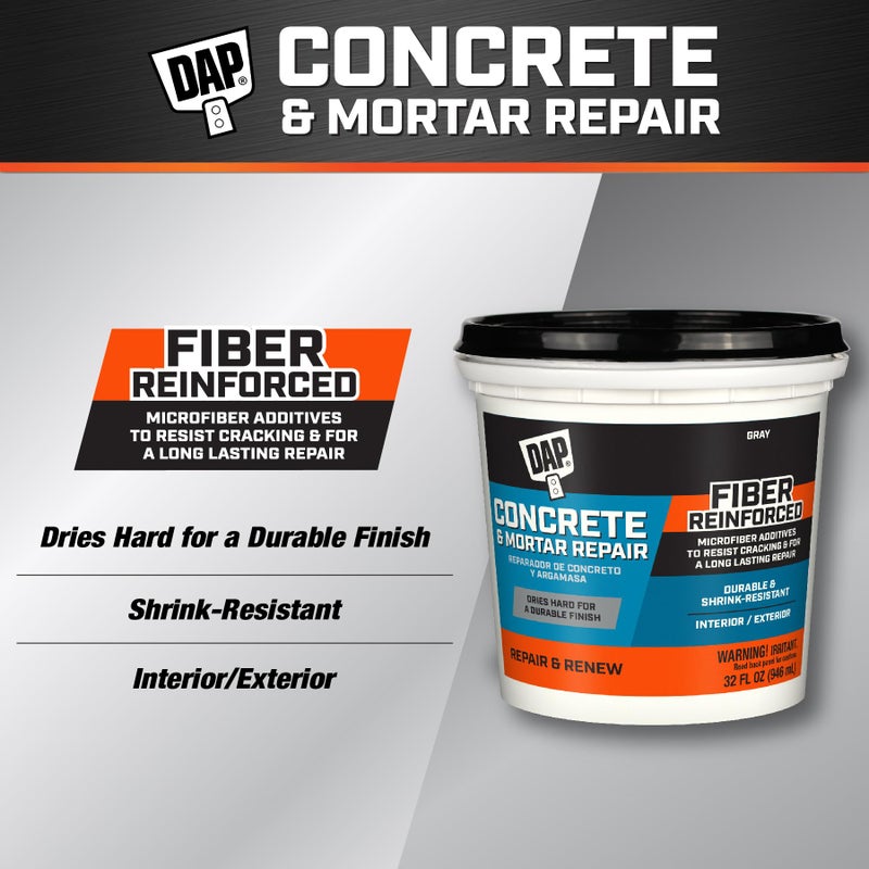 DAP Concrete and Mortar Repair, Gray, 32 oz (7079834611) - Image 2