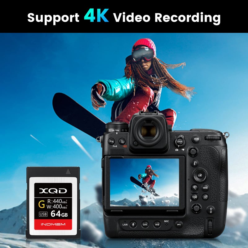 INDMEM XQD 64GB Memory Card, 5X Tough MLC XQD Flash Memory Card High Speed G Series| Max Read 440MB/s, Max Write 400MB/s - Image 4