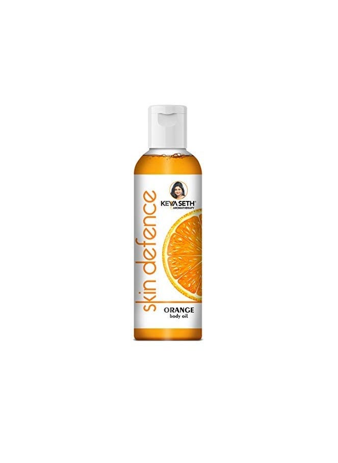 Keya Seth Aromatherapy Orange Body Oil Rejuvenates Skin Improves Blood Flow With Orange Sandalwood, Wheatgerm and Carrot Seed Oils 100ml  - Image 1