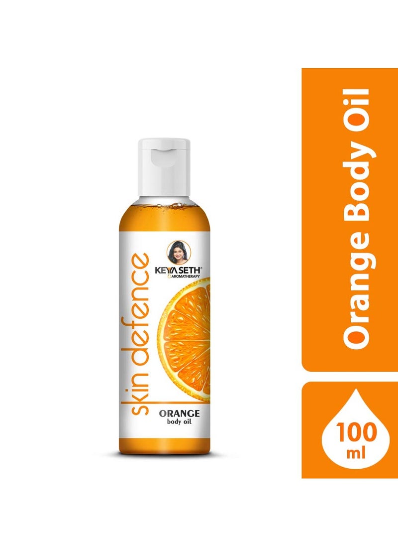 Keya Seth Aromatherapy Orange Body Oil Rejuvenates Skin Improves Blood Flow With Orange Sandalwood, Wheatgerm and Carrot Seed Oils 100ml  - Image 2