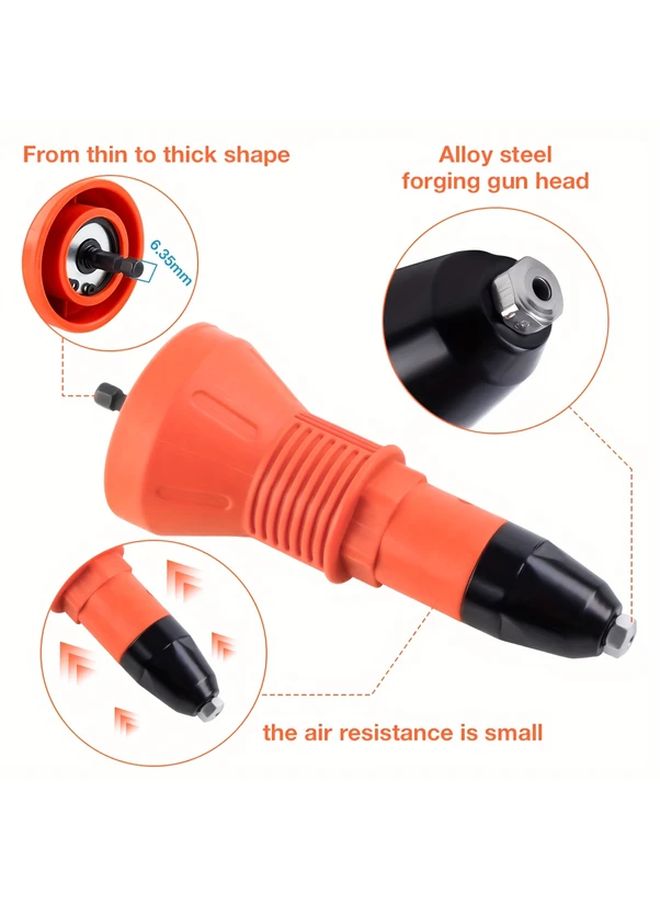 Boltave Orange Professional Electric Rivet Gun Riveting Tool For DIY Auto Repair - Image 5