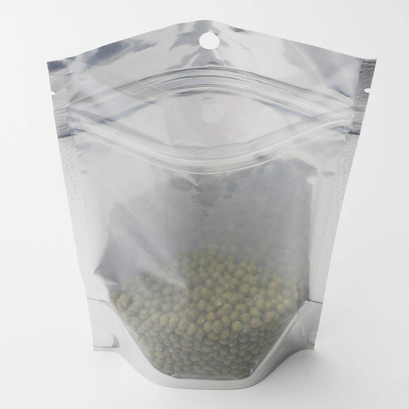 Ellbest 100Pcs Stand Up Zip Lock Bags, 3.15 Mil Clear Silver Aluminum Mylar Foil Plastic Bags, 5.1x7.1 inch Resealable Packaging Storing Zipper Pouches Storage - Image 4