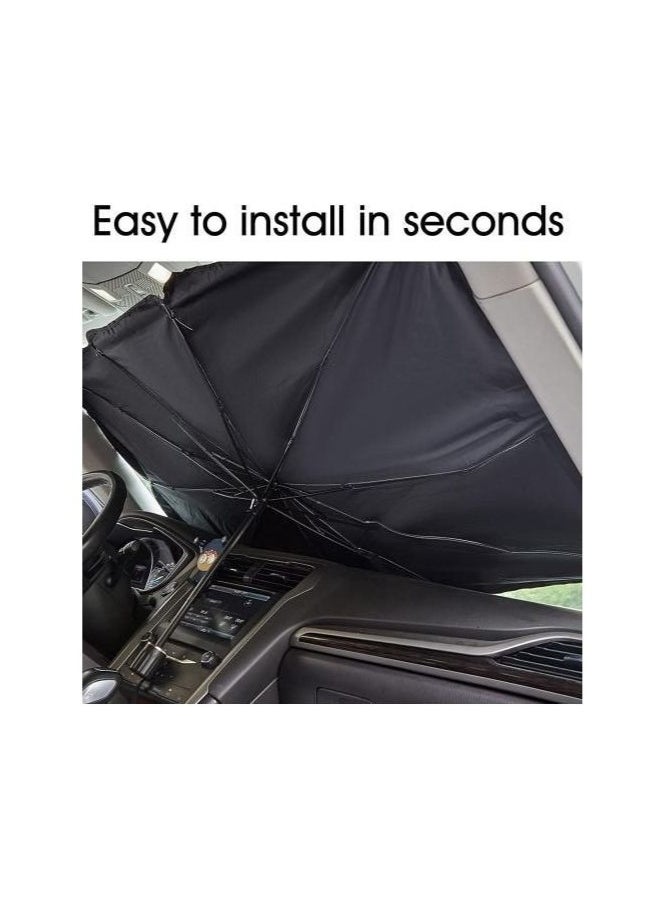 Generic - Car Windshield Sunshade for Protection from Sun Rays and Heat - Foldable and Easy to Use and Store - Image 1