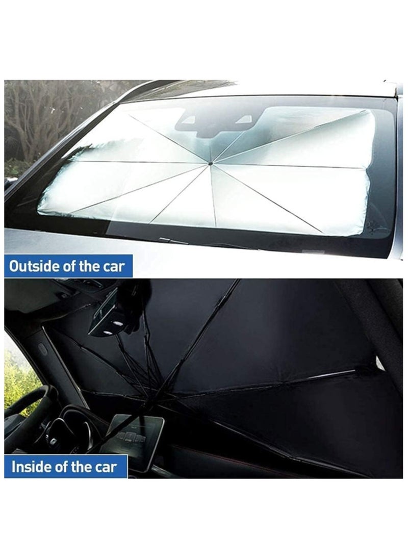 Generic - Car Windshield Sunshade for Protection from Sun Rays and Heat - Foldable and Easy to Use and Store - Image 1