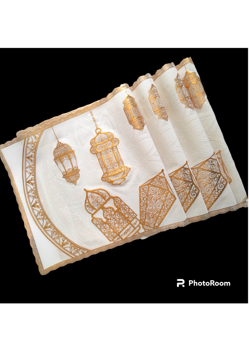 ماركة غير محددة 5 قطع من مفارش  PVC للسفره بنمط ورسومات رمضان لتزيين السفره وديكور المنزل  - Image 4