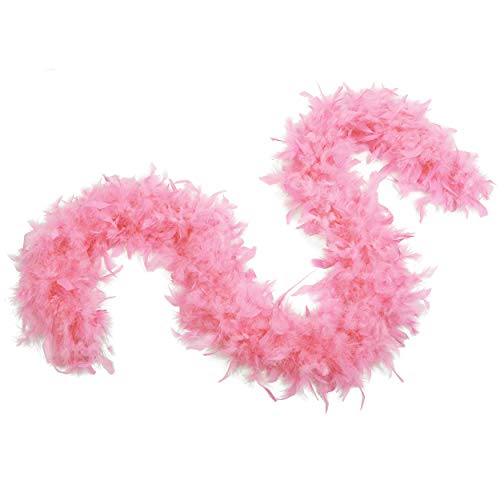 Flydreamfeathers 100 Gram 2 Yard Long Chandelle Feather Boa over 10 Colors, Great for Party, Wedding, Costume (baby pink) - Image 2