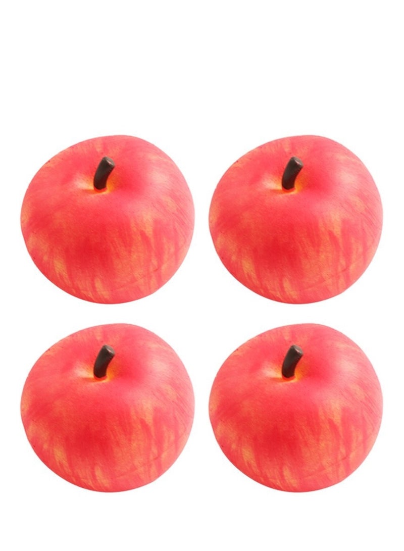 4pcs slow rebound simulation apple pinch joy trick decompression and vent toy  - Image 1