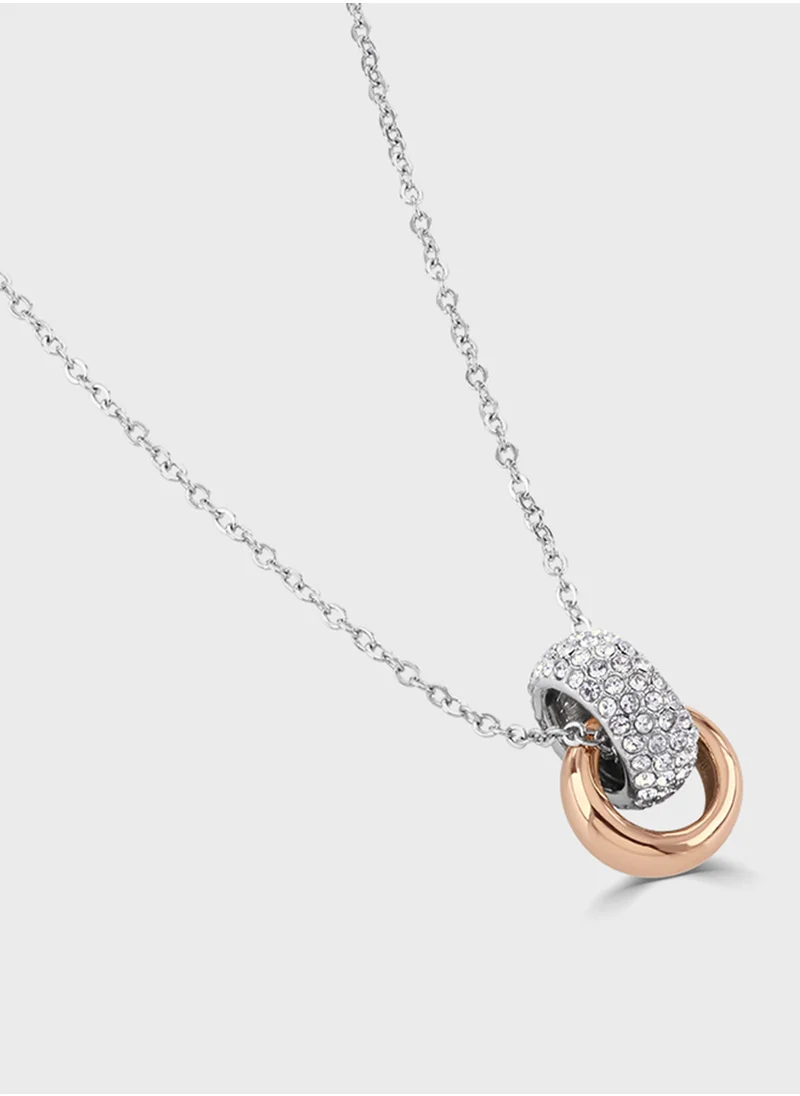 BUCKLEY LONDON Crystal And Polished Two Tone Pendant
