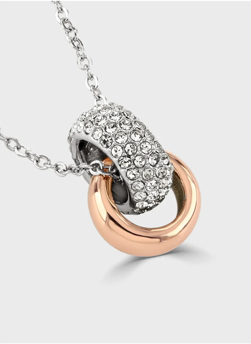 BUCKLEY LONDON Crystal And Polished Two Tone Pendant