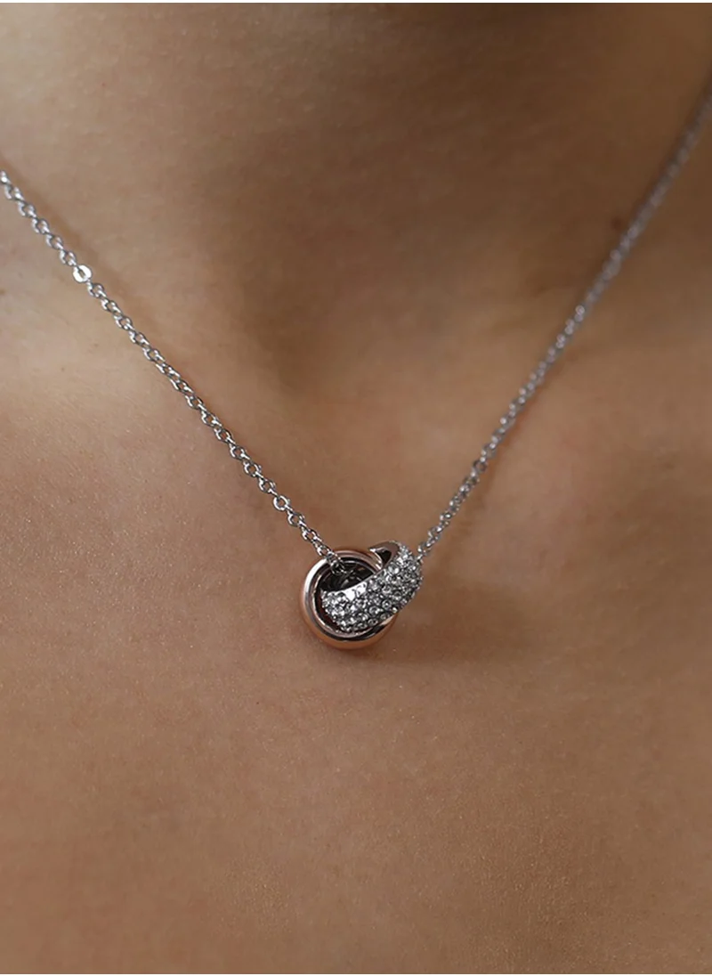 BUCKLEY LONDON Crystal And Polished Two Tone Pendant
