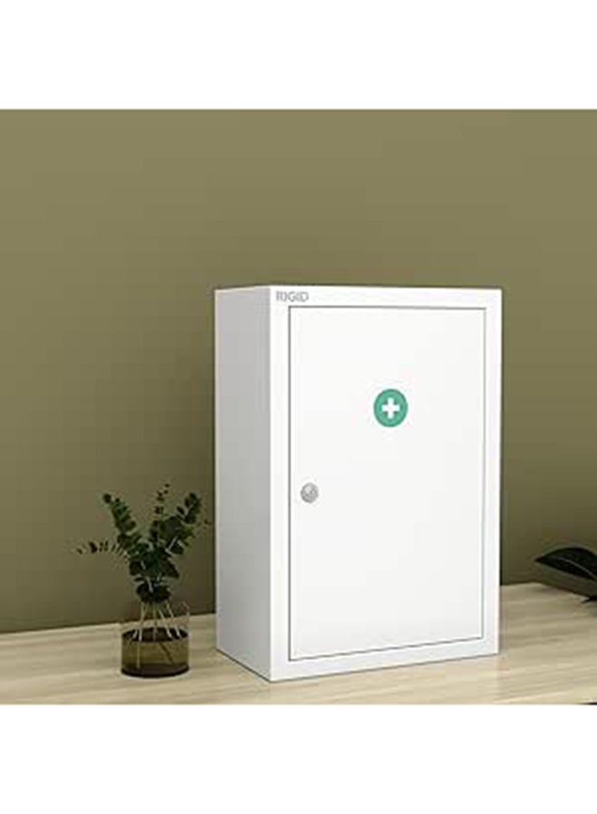 RIGID Metal First Aid Kit Cabinet. Wall Mounted Medical Emergency Cabinet with 3 Spacious compartment - Image 4