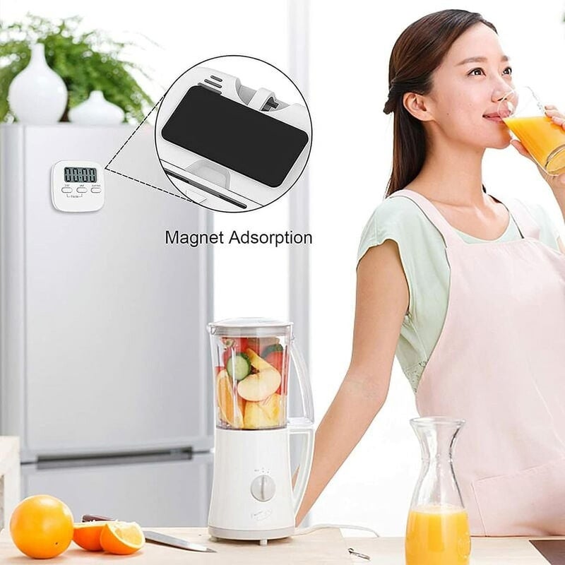Blue Tick Kitchen Timer and Countdown Loud Ringer 99 Miniute Setting Magnetic or Stand White - Image 5
