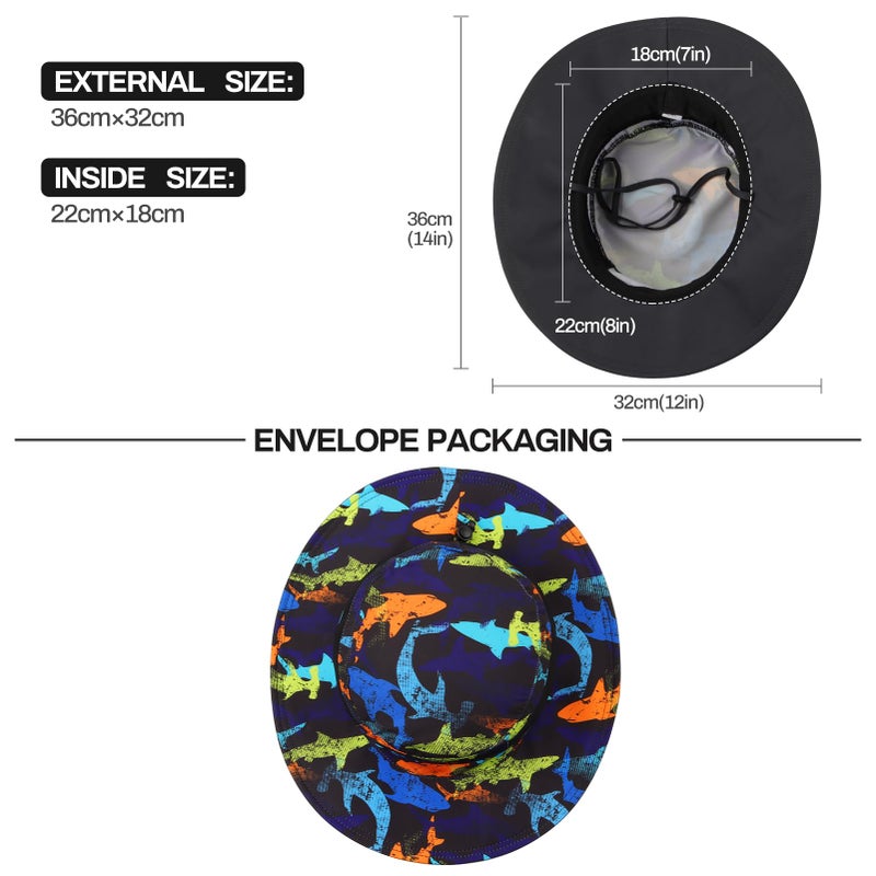 FAISOX Fishing Hat UPF 50+ Sun Protection Hat for Man & Women Sun Hat, Beach & Hiking Hat, Paddling, Rowing, Kayaking Hat (Black Fish Camo) - Image 5