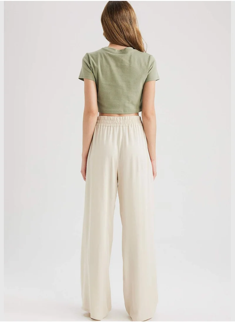ديفاكتو High Waisted Viscose Culottes