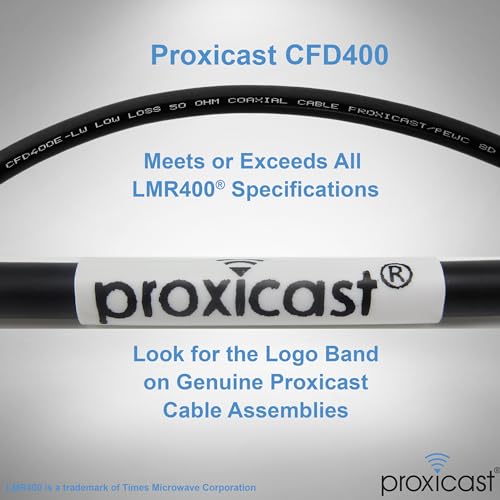 Proxicast 25 ft SMA Male to N Male Premium 400 Series Low-Loss Coax Cable (50 Ohm) for 4G LTE, 5G Modems/Routers, Ham, ADS-B, GPS to Antenna or Surge Arrester Use (Not for TV or WiFi) (ANT-140-420-25) - Image 4