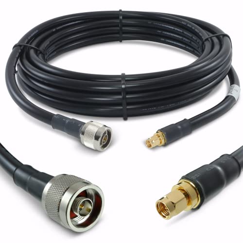 Proxicast 25 ft SMA Male to N Male Premium 400 Series Low-Loss Coax Cable (50 Ohm) for 4G LTE, 5G Modems/Routers, Ham, ADS-B, GPS to Antenna or Surge Arrester Use (Not for TV or WiFi) (ANT-140-420-25) - Image 1
