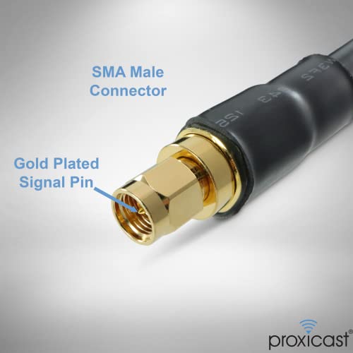 Proxicast 25 ft SMA Male to N Male Premium 400 Series Low-Loss Coax Cable (50 Ohm) for 4G LTE, 5G Modems/Routers, Ham, ADS-B, GPS to Antenna or Surge Arrester Use (Not for TV or WiFi) (ANT-140-420-25) - Image 2