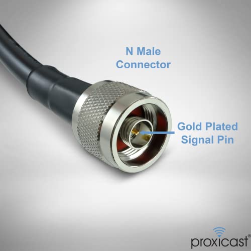 Proxicast 25 ft SMA Male to N Male Premium 400 Series Low-Loss Coax Cable (50 Ohm) for 4G LTE, 5G Modems/Routers, Ham, ADS-B, GPS to Antenna or Surge Arrester Use (Not for TV or WiFi) (ANT-140-420-25) - Image 3
