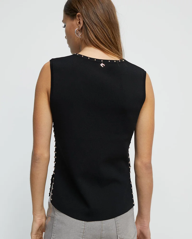 Lola Casademunt Studded knit top