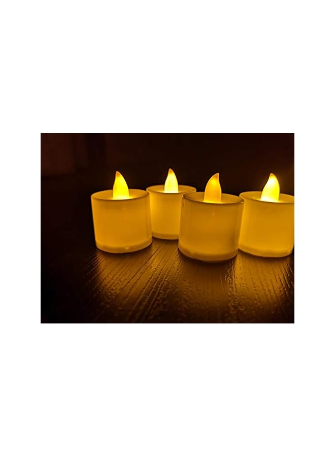 The Bros Battery Operated Flickering Flameless Led Tea Light Candles (Pack Of 24) - Image 3