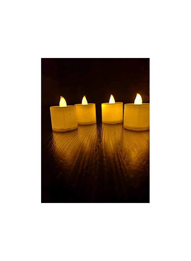The Bros Battery Operated Flickering Flameless Led Tea Light Candles (Pack Of 24) - Image 2