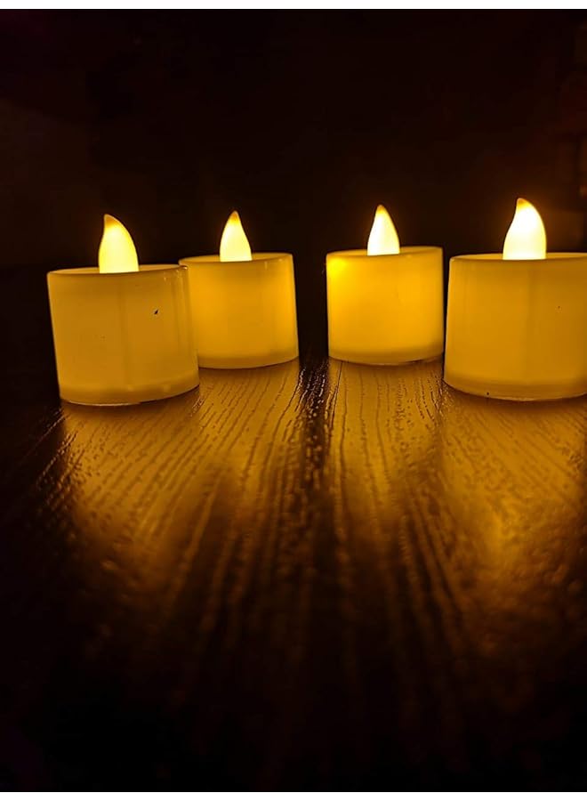 The Bros Battery Operated Flickering Flameless Led Tea Light Candles (Pack Of 24) - Image 1