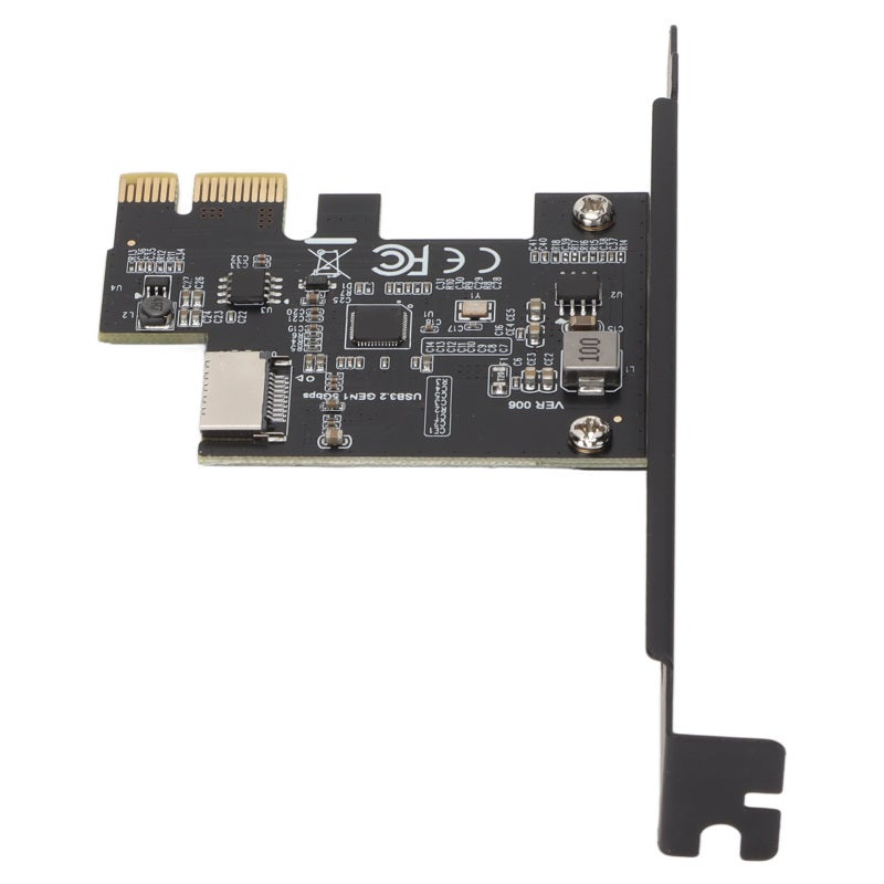 USB 3.2 PCI E Riser Card: Black, Ceramic Capacitors, Fast 5Gbps Transmission - Double Protection, PCI E to Type E Expansion Card for Windows Linux Desktop PC Upgrade - Image 4