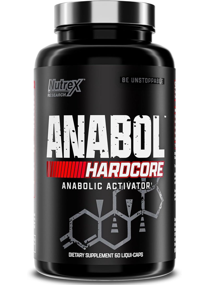 Nutrex Research أنابول هاردكور منشط أنابولي، باني عضلات ووكيل تصلب، 60 حبة - Image 1